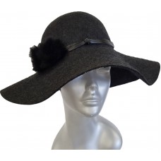 Mujer&apos;s Fall Winter 100% Wool Felt Casual Hat Floppy Fedora Wide Brim Hats Grey.  eb-46170415